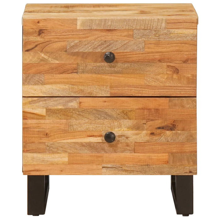 Dulap de noapte 2 pcs Maro 40 x 33 x 46 cm Lemn de mango solid - WALTI WALTI