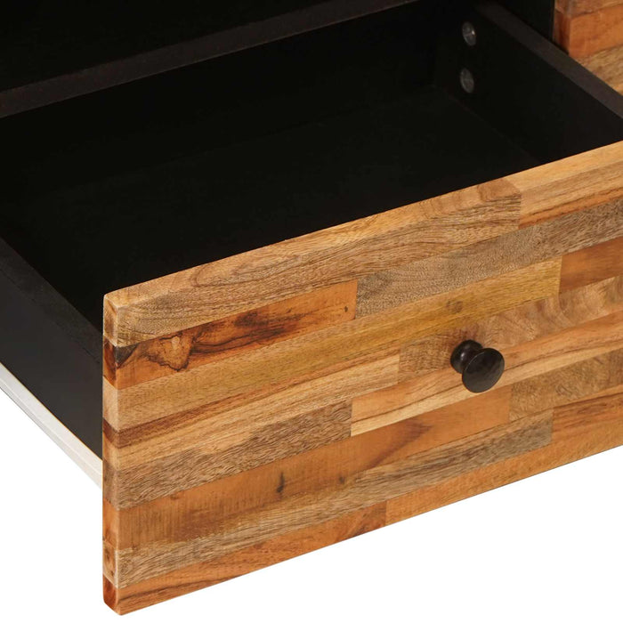 Cabinet TV cu raft Maro 105 x 33 x 46 cm Lemn de mango solid - WALTI WALTI