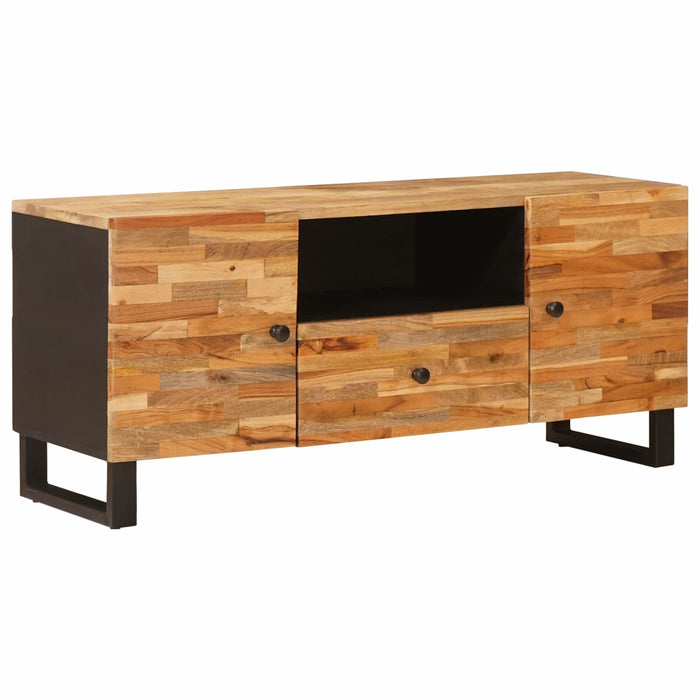 Cabinet TV cu raft Maro 105 x 33 x 46 cm Lemn de mango solid - WALTI WALTI