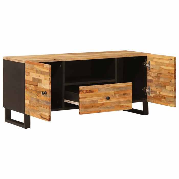 Cabinet TV cu raft Maro 105 x 33 x 46 cm Lemn de mango solid - WALTI WALTI