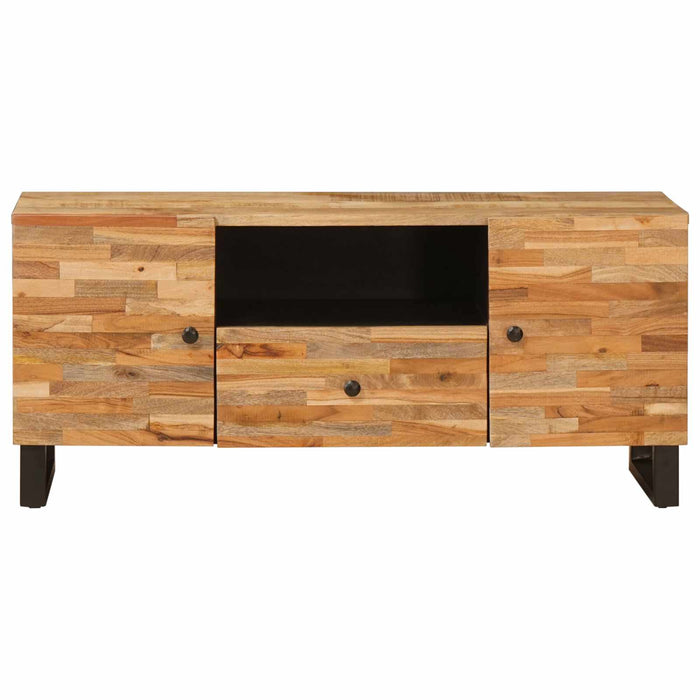 Cabinet TV cu raft Maro 105 x 33 x 46 cm Lemn de mango solid - WALTI WALTI