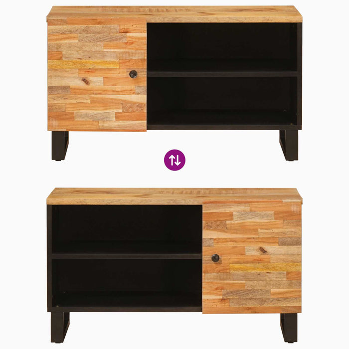 Cabinet TV cu raft Maro 80 x 33 x 46 cm Lemn de mango solid - WALTI WALTI