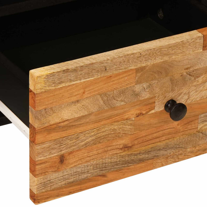 Cabinet TV cu sertar Maro 100 x 33 x 46 cm Lemn de mango solid - WALTI WALTI
