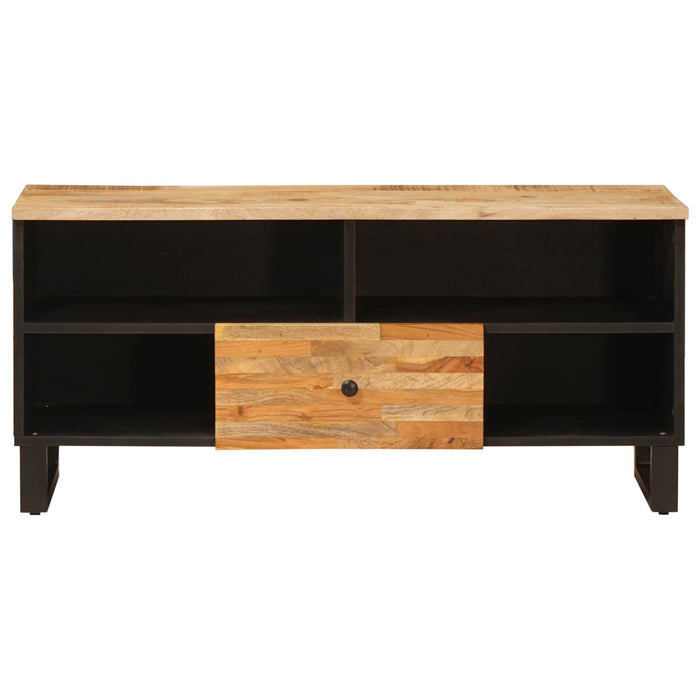 Cabinet TV cu sertar Maro 100 x 33 x 46 cm Lemn de mango solid - WALTI WALTI