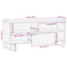 Cabinet TV cu sertar Maro 100 x 33 x 46 cm Lemn de mango solid - WALTI WALTI