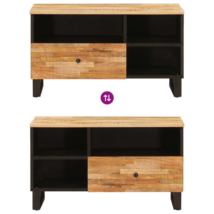 Cabinet TV cu sertar Maro 80 x 33 x 46 cm Lemn de mango solid - WALTI WALTI