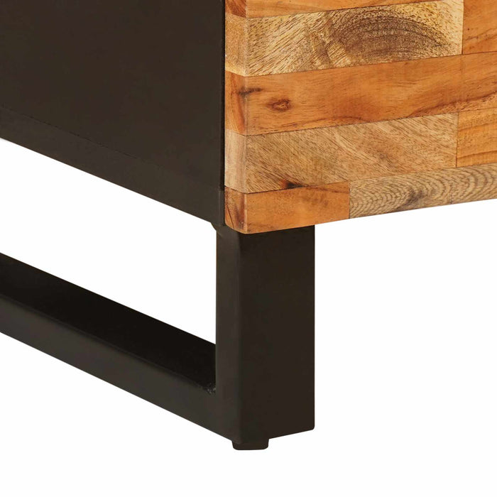 Dulap lateral cu ușă Maro 90 x 33 x 75 cm Lemn de mango solid - WALTI WALTI