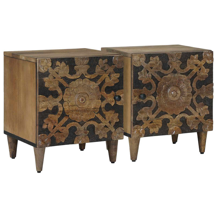Dulap de noapte 2 pcs Maro 40 x 33,5 x 46 cm - WALTI WALTI