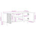 Cabinet TV Maro 105 x 33,5 x 46 cm Lemn de mango solid - WALTI WALTI