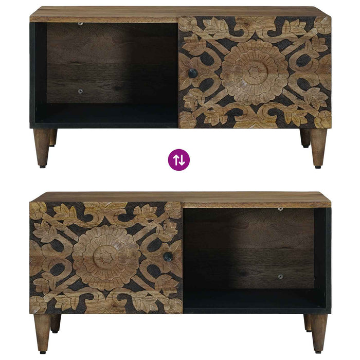 Masă de cafea Maro 80 x 50 x 40 cm Lemn de mango solid - WALTI WALTI