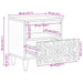Dulap pentru pat Maro 40 x 33 x 46 cm Lemn de mango solid - WALTI WALTI