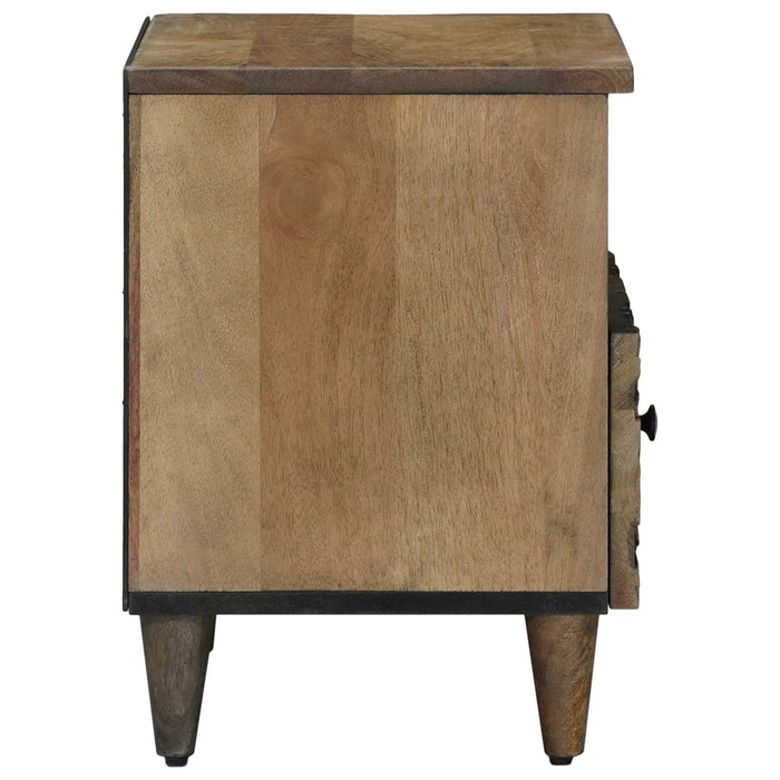 Dulap pentru pat 2 pcs Maro 40 x 33 x 46 cm Lemn de mango solid - WALTI WALTI