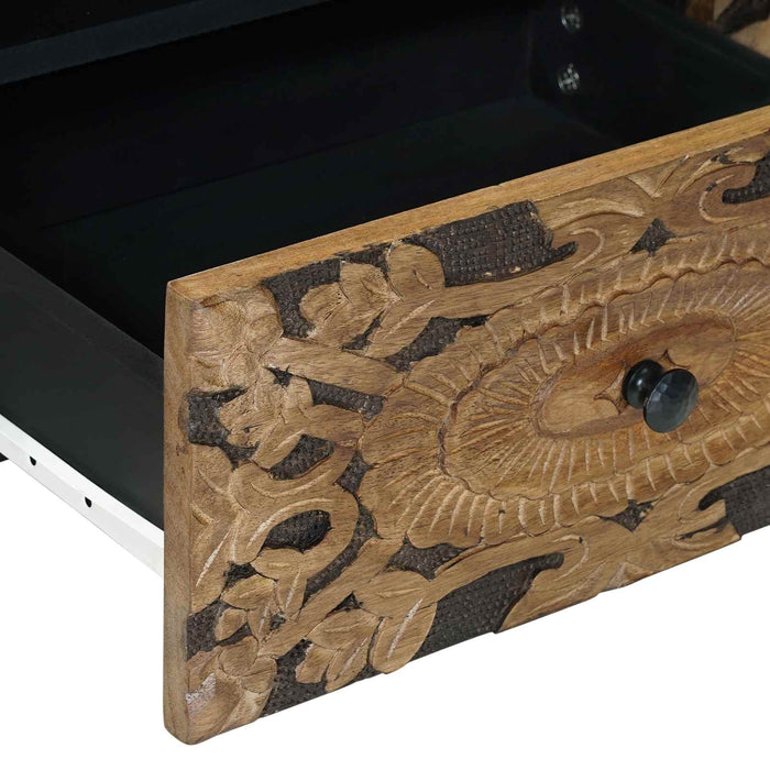 Cabinet TV cu ușă Maro 105 x 33,5 x 46 cm Lemn de mango solid - WALTI WALTI