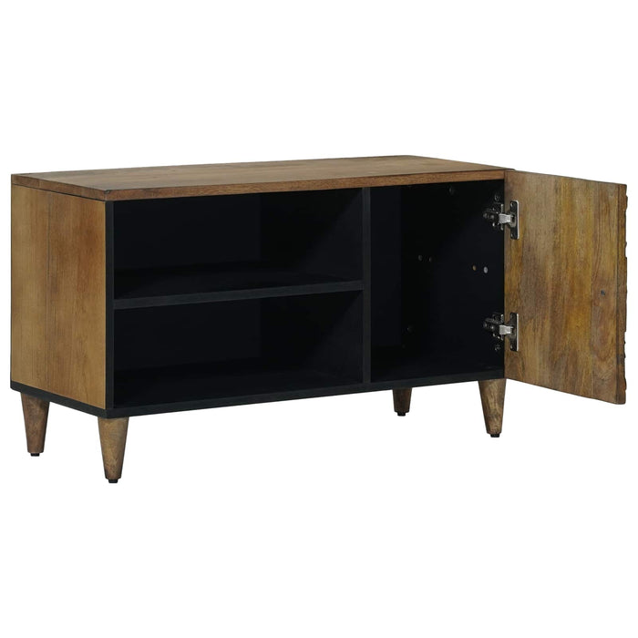 Cabinet TV cu raft Maro 80 x 31,5 x 46 cm Lemn de mango solid - WALTI WALTI