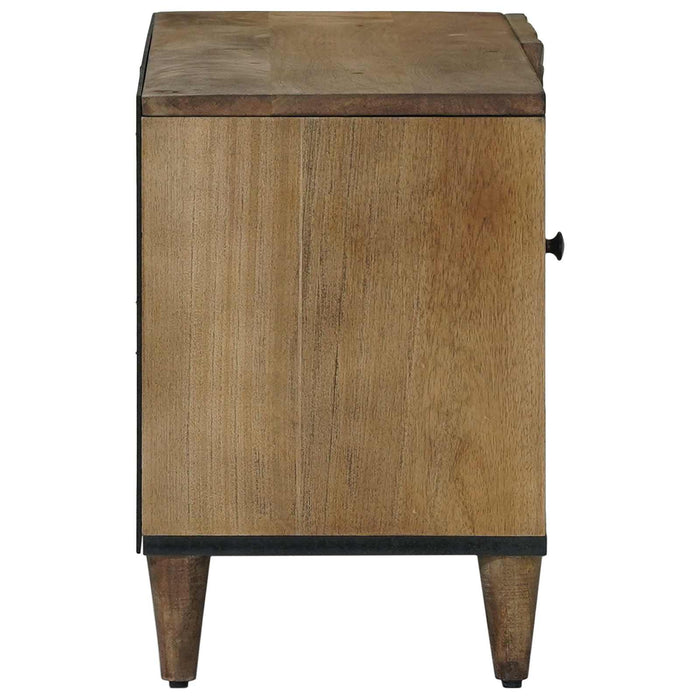Cabinet TV cu raft Maro 80 x 31,5 x 46 cm Lemn de mango solid - WALTI WALTI
