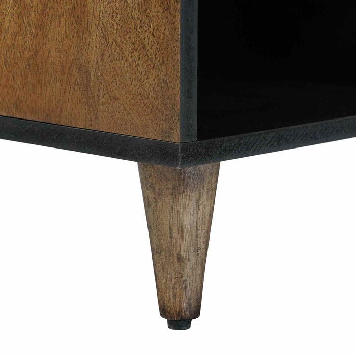 Cabinet TV cu raft Maro 100 x 33,5 x 46 cm Lemn de mango solid - WALTI WALTI
