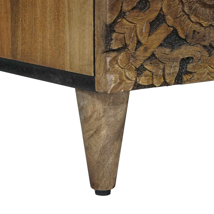 Cabinet TV cu sertar Maro 80 x 33,5 x 46 cm Lemn de mango solid WALTI