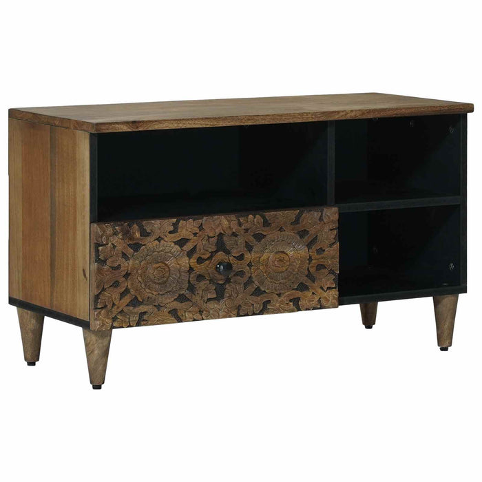 Cabinet TV cu sertar Maro 80 x 33,5 x 46 cm Lemn de mango solid WALTI