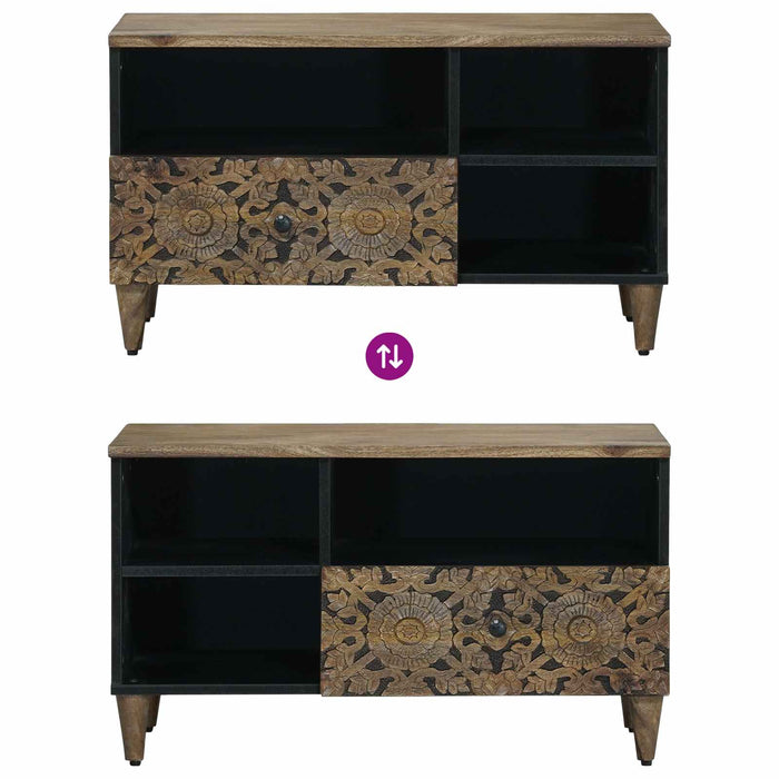 Cabinet TV cu sertar Maro 80 x 33,5 x 46 cm Lemn de mango solid WALTI