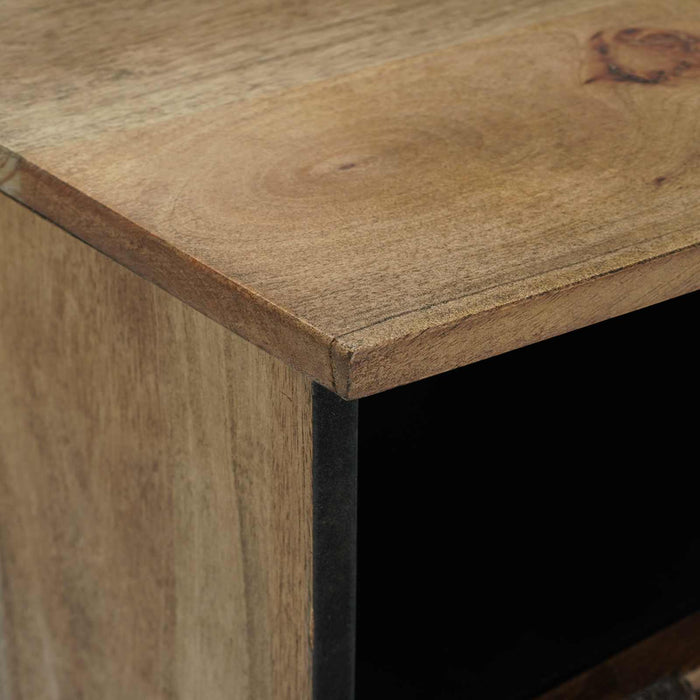 Cabinet TV cu raft Maro 100 x 33,5 x 46 cm Lemn de mango solid - WALTI WALTI