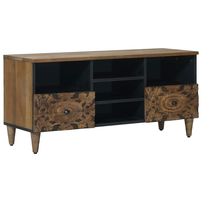 Cabinet TV cu raft Maro 100 x 33,5 x 46 cm Lemn de mango solid - WALTI WALTI