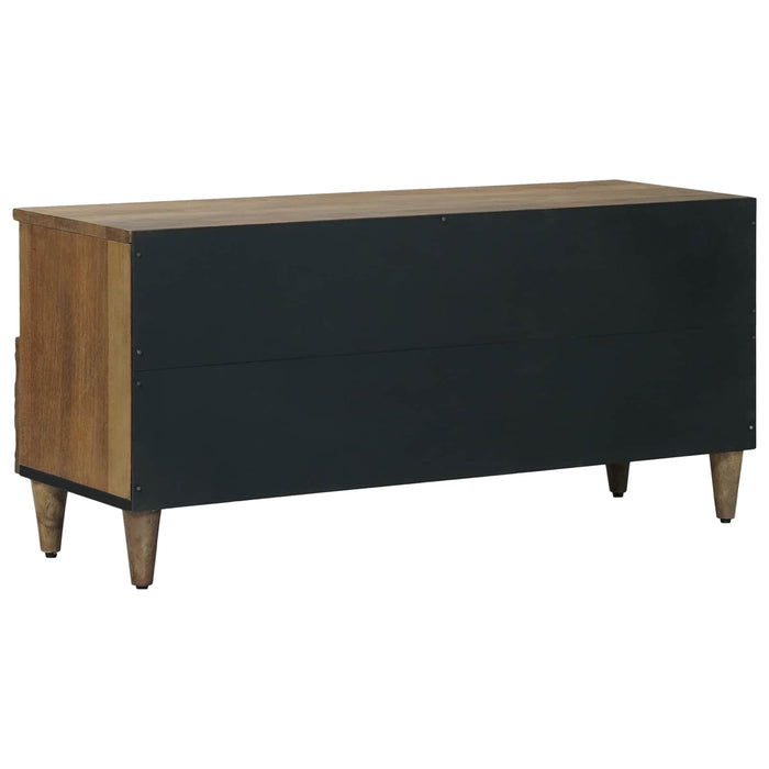 Cabinet TV cu raft Maro 100 x 33,5 x 46 cm Lemn de mango solid - WALTI WALTI