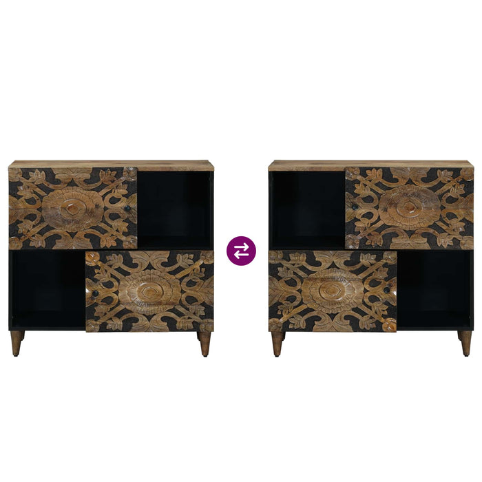 Bufet cu depozitare Maro 80 x 33,5 x 75 cm Lemn de mango solid - WALTI WALTI