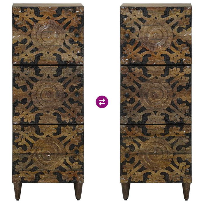 Șifonier Înalt Maro 40 x 33,5 x 110 cm Lemn de mango solid - WALTI WALTI