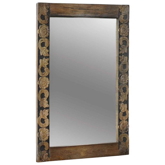 Ogledna de perete Maro Nuc 70 x 50 cm Lemn prelucrat și sticlă - WALTI WALTI
