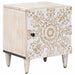 Dulap de noapte Alb 40 x 33,5 x 46 cm Lemn de mango solid - WALTI WALTI