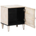 Dulap de noapte Alb 40 x 33,5 x 46 cm Lemn de mango solid - WALTI WALTI