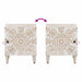 Dulap de noapte Alb 40 x 33,5 x 46 cm Lemn de mango solid - WALTI WALTI