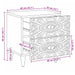 Dulap de noapte 2 pcs Alb 40 x 33,5 x 46 cm Lemn de mango solid - WALTI WALTI