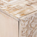 Cabinet TV Alb 105 x 33,5 x 46 cm Lemn de mango solid - WALTI WALTI