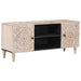 Cabinet TV Alb 105 x 33,5 x 46 cm Lemn de mango solid - WALTI WALTI