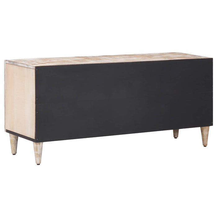 Cabinet TV Alb 105 x 33,5 x 46 cm Lemn de mango solid - WALTI WALTI