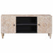 Cabinet TV Alb 105 x 33,5 x 46 cm Lemn de mango solid - WALTI WALTI