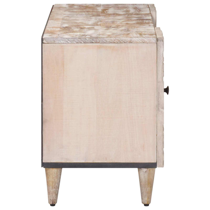 Cabinet TV Alb 105 x 33,5 x 46 cm Lemn de mango solid - WALTI WALTI