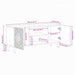 Cabinet TV Alb 105 x 33,5 x 46 cm Lemn de mango solid - WALTI WALTI