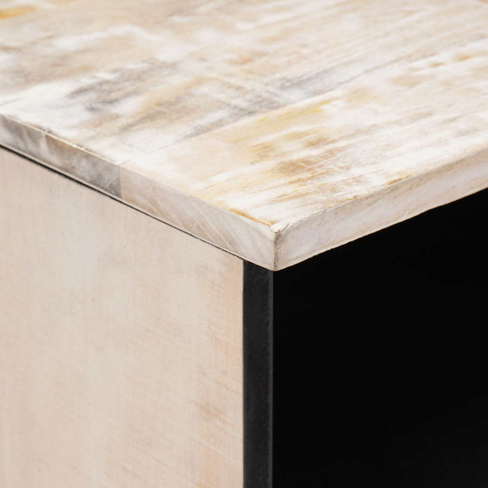 Cabinet TV Alb 70 x 33,5 x 46 cm Lemn de mango solid - WALTI WALTI
