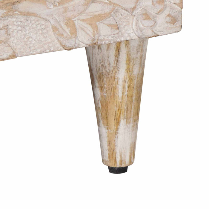 Cabinet TV Alb 70 x 33,5 x 46 cm Lemn de mango solid - WALTI WALTI