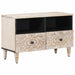 Cabinet TV Alb 70 x 33,5 x 46 cm Lemn de mango solid - WALTI WALTI