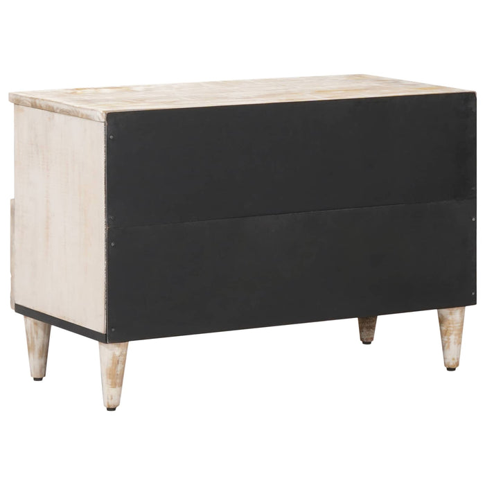 Cabinet TV Alb 70 x 33,5 x 46 cm Lemn de mango solid - WALTI WALTI