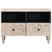 Cabinet TV Alb 70 x 33,5 x 46 cm Lemn de mango solid - WALTI WALTI