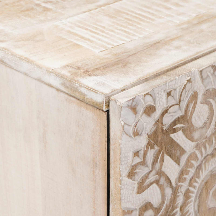 Dulap de depozitare Alb 60 x 33,5 x 75 cm Lemn de mango solid - WALTI WALTI