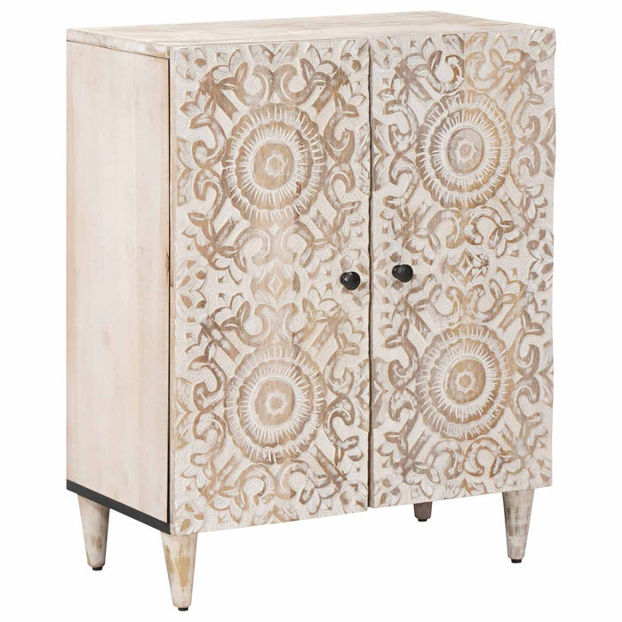 Dulap de depozitare Alb 60 x 33,5 x 75 cm Lemn de mango solid - WALTI WALTI