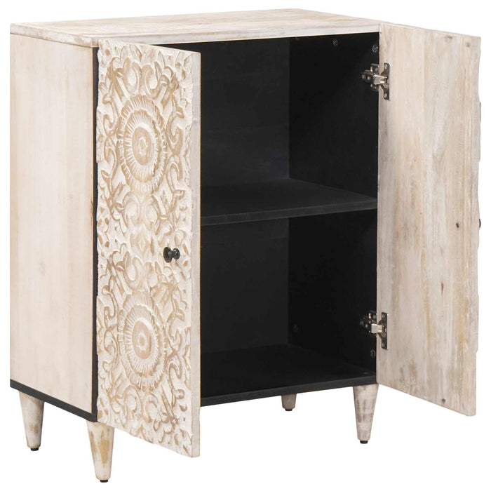 Dulap de depozitare Alb 60 x 33,5 x 75 cm Lemn de mango solid - WALTI WALTI