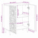Dulap de depozitare Alb 60 x 33,5 x 75 cm Lemn de mango solid - WALTI WALTI