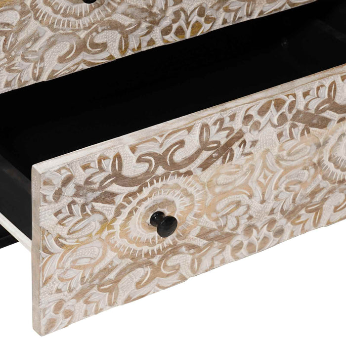 Dulap de depozitare Alb 60 x 33,5 x 75 cm Lemn de mango solid - WALTI WALTI