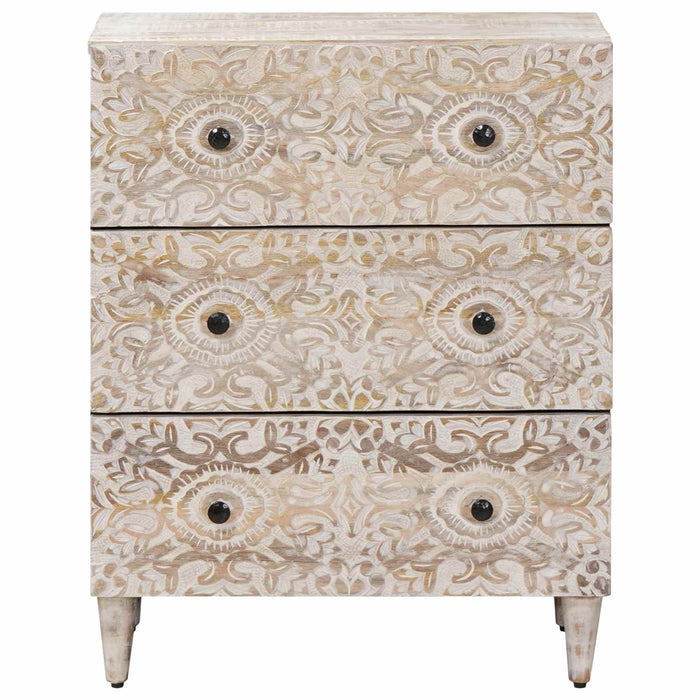 Dulap de depozitare Alb 60 x 33,5 x 75 cm Lemn de mango solid - WALTI WALTI